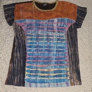 Shop Therapy Y2K Shirt Top Peace Sign Hippie Women's Size S/m